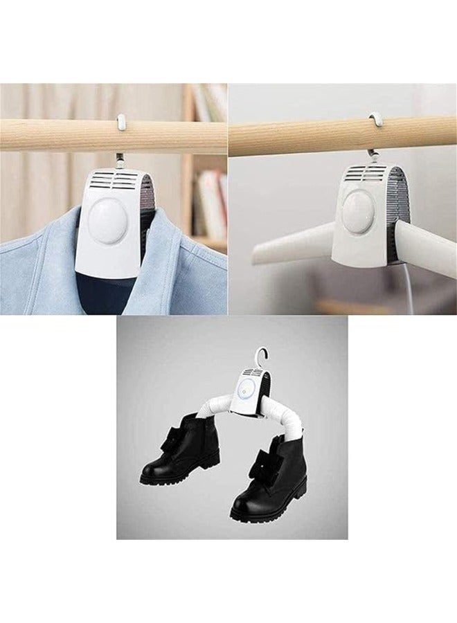 Clothes Dryer Shoe Dryer Hanger Dryer 1 Unit 2 Roles Function Quick Drying Hot Air/Natural Wind Switching Silent Rainy Season Measures Home Travel Business Trip  - Image 2