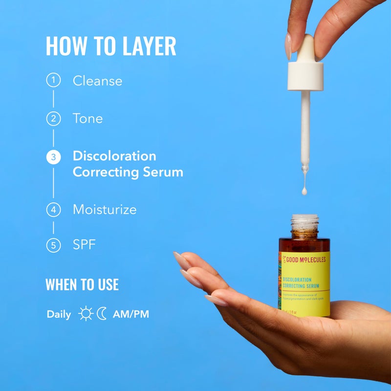 Good Molecules سيروم تصحيح تغير اللون من جود مولكيولز - ملح إستر حمض الترانكساميك والنياسيناميد للبقع الداكنة، أضرار الشمس، وبقع العمر - للعناية بالبشرة الوجه - Image 5