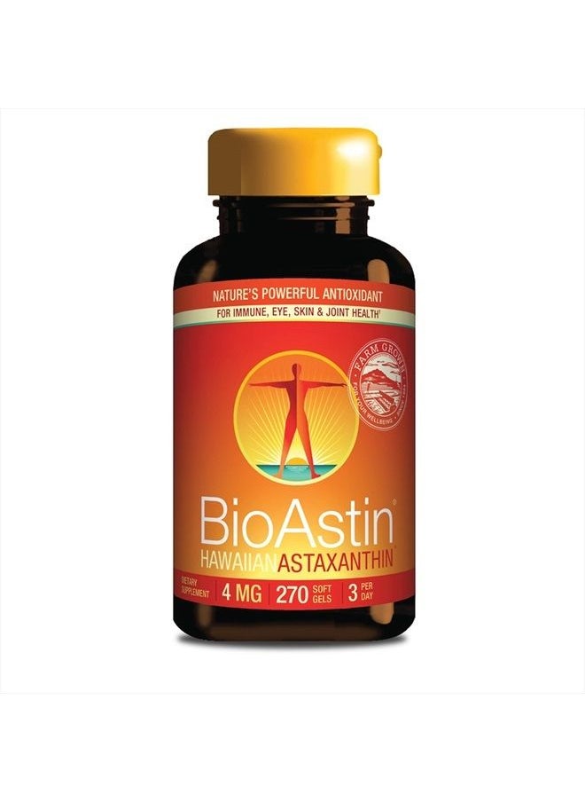 Nutrex Hawaii Nutrex Hawaii, BioAstin Hawaiian Astaxanthin - 4mg, Hawaiian Grown Premium Antioxidant - Supports Recovery from Exercise + Joint, Skin, Eye Health Naturally, 270 Count  - Image 1