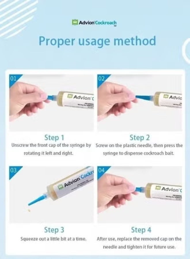 ADVISION Advion Ant Gel Bait – Powerful Ant Killer Insecticide with Precision Applicator Tips – Indoor & Outdoor Ant Control Solution – Fast-Acting & Long-Lasting Formula (Pack of 3 Tubes) - Image 2