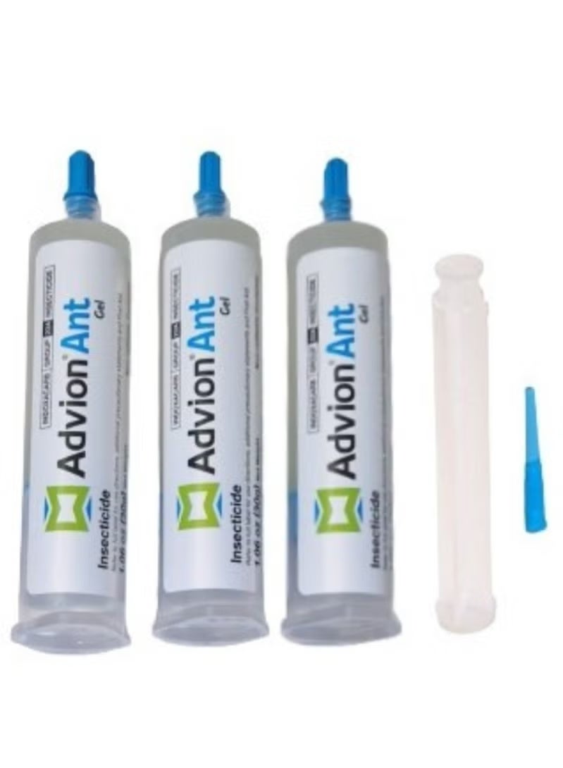 ADVISION Advion Ant Gel Bait – Powerful Ant Killer Insecticide with Precision Applicator Tips – Indoor & Outdoor Ant Control Solution – Fast-Acting & Long-Lasting Formula (Pack of 3 Tubes) - Image 1