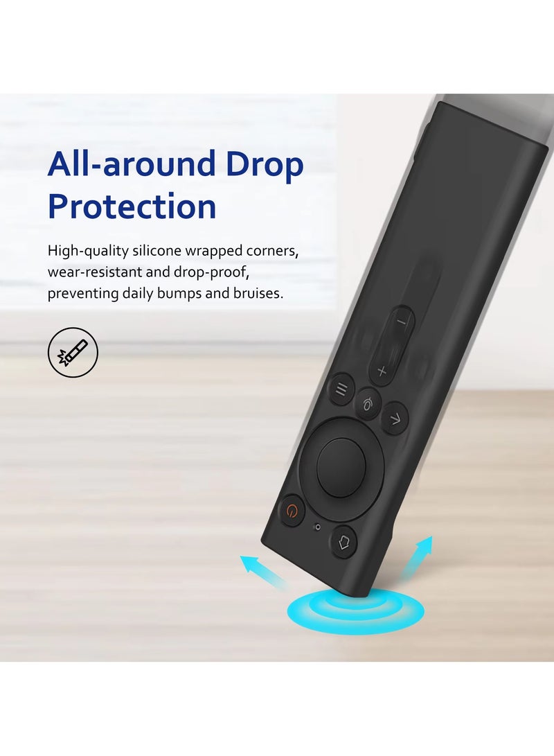 Silicone Case For Huawei Rhinoceros Pointing Smart TV Remote Control Case Sleeve with Lanyard (Black) - Image 4