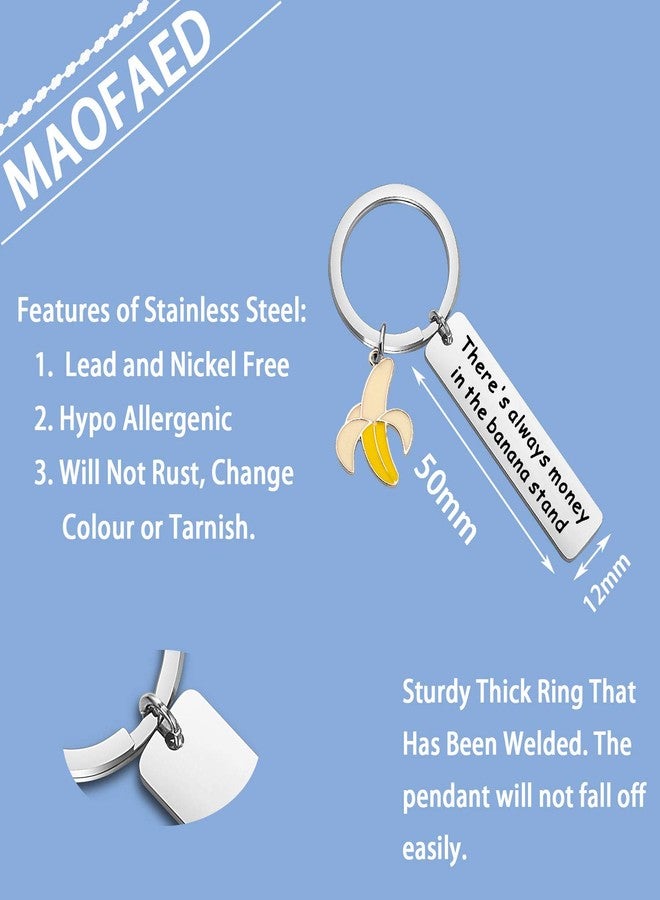 MAOFAED Tv Show Inspired Gift There’s Always Money in The Banana Stand Tv Show Lover Gift Banana Keychain banana stand - Image 2