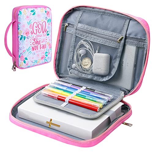 ICOSY Bible Cover Case for Women Girls Kids Bible Case Large Bible Tote Bag with Handle Bible Journaling Supplies for Kids Bible Cover for Bible Study Accessories Supplies - Image 2