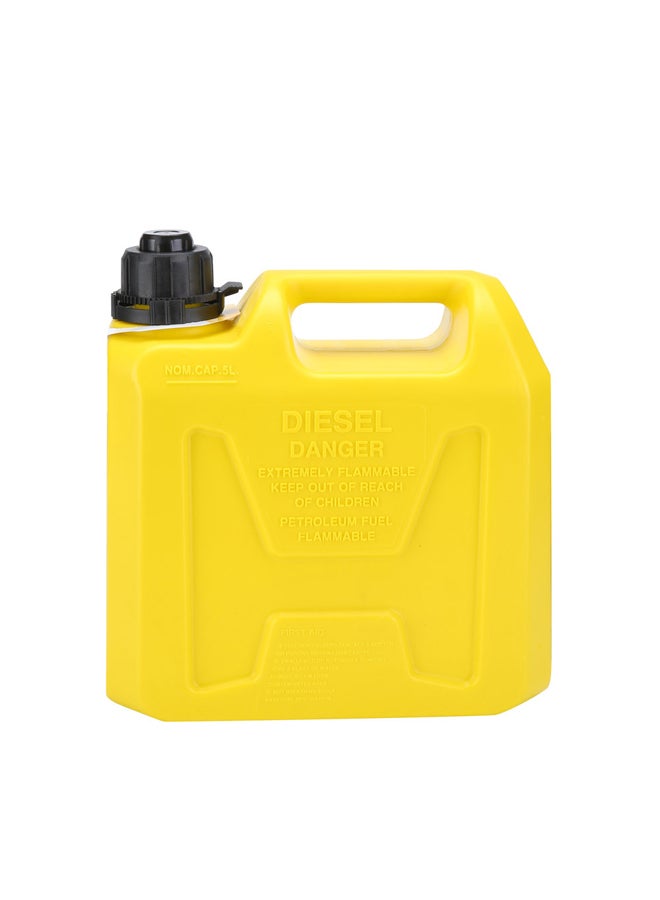 DPT Thick Fuel and Gasoline Tank, 
Portable Plastic Petrol Container, Yellow, capacity 5 L - Image 2