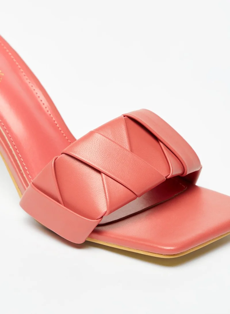 فلورا بيلا Textured Slip-On Sandals with Stiletto Heels