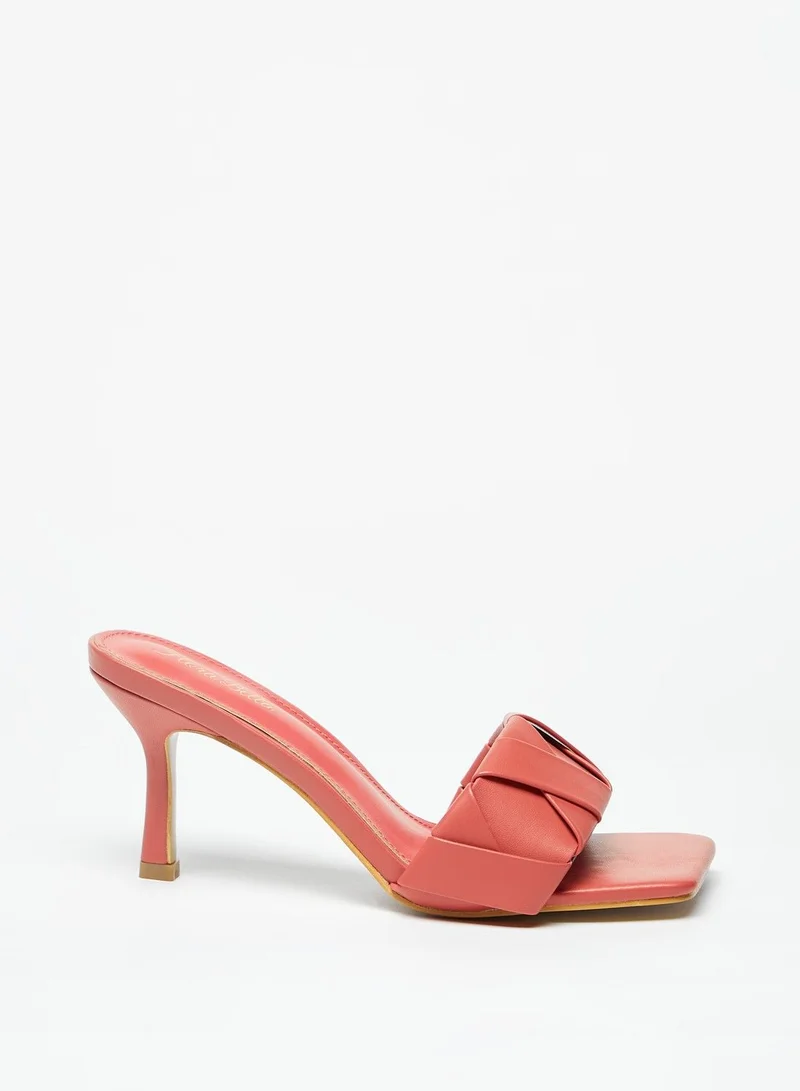 فلورا بيلا Textured Slip-On Sandals with Stiletto Heels
