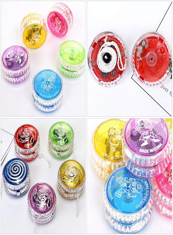 Amosfun 5Pcs Light Up Yo Yo Professional Responsive Ball Bearing Yoyo for Kids Beginners Advanced String Yo Yo Tricks and Looping Play Easter Basket Stuffers Random Color - Image 5