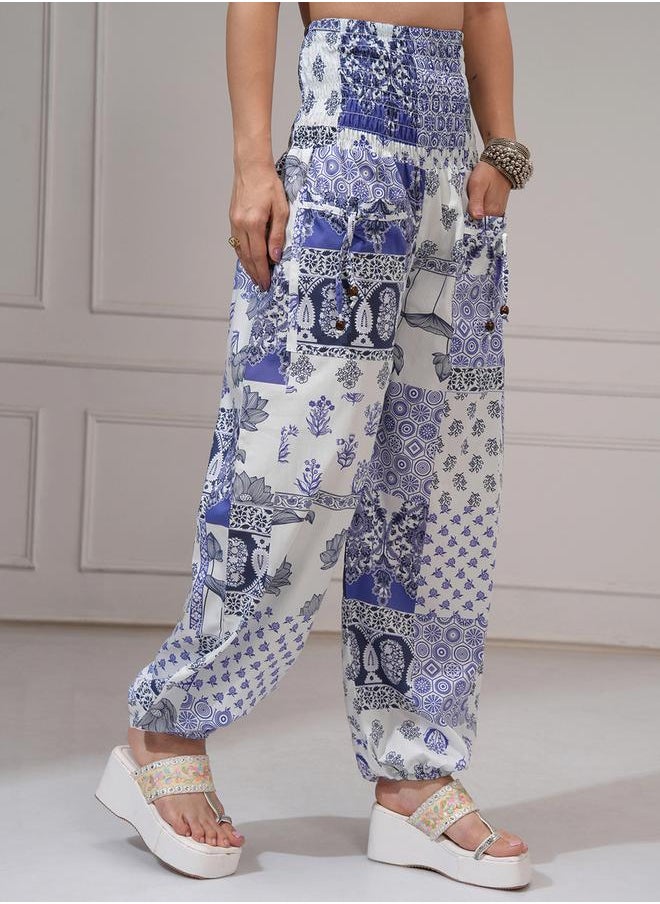 Vishudh Women Multicolor Ethnic Motifs Printed Pant by Styli  - Image 1