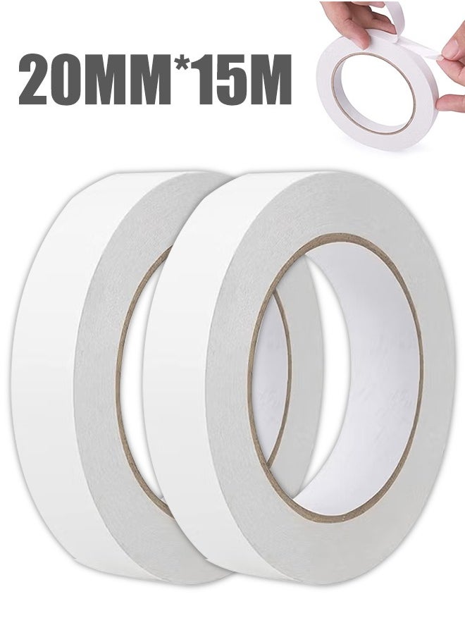 Beyond 2 Pcs Double Sided Tape 20mm*15m, Adhesive Sticky Tape for Arts, Crafts, Photography, Scrapbooking, Card Making, Gift Wrapping & Office School Stationery Supplies  - Image 1