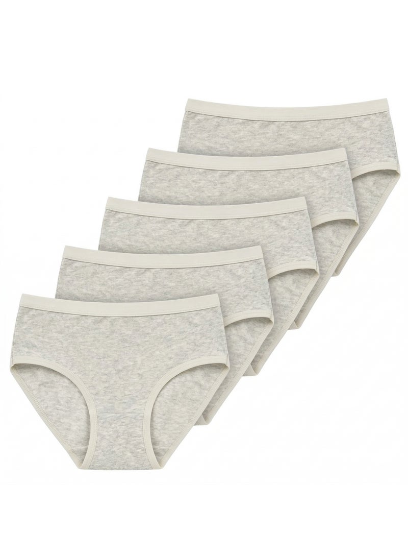 بيداني Essential Everyday Comfort Panties – 5 Packs Grey - Image 1