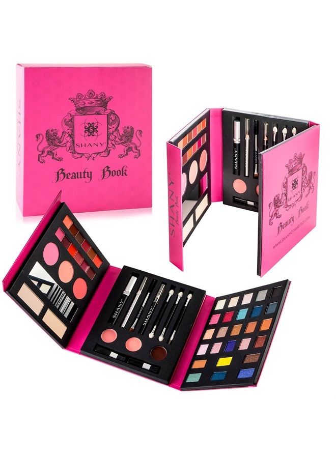 Shany Beauty Book Makeup Kit – All in one Travel Makeup Set - 35 Colors Eye shadow, Eye brow, blushes, powder palette,10 Lip Colors, Eyeliner & Mirror - Holiday Makeup Gift Set - Image 1