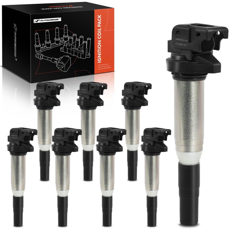 APremium Engine Ignition Coil Pack Compatible with BMW X5 20162018 550i GT xDrive 750i 750i xDrive X6 650i 650i Gran Coupe 650i xDrive Alpina B7 M5 M6 M6 Gran Coupe 44L 8PC Set