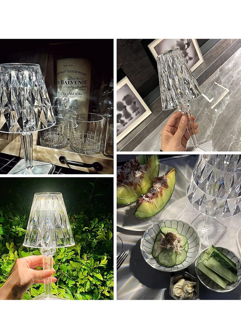 ELTRAZONE Touch Crystal Diamond Table Lamp, Romantic LED Night Light Modern Gift Relax Bedside Lamp with USB Charging Port Decoration Desk Nightstand Lamps - Image 3