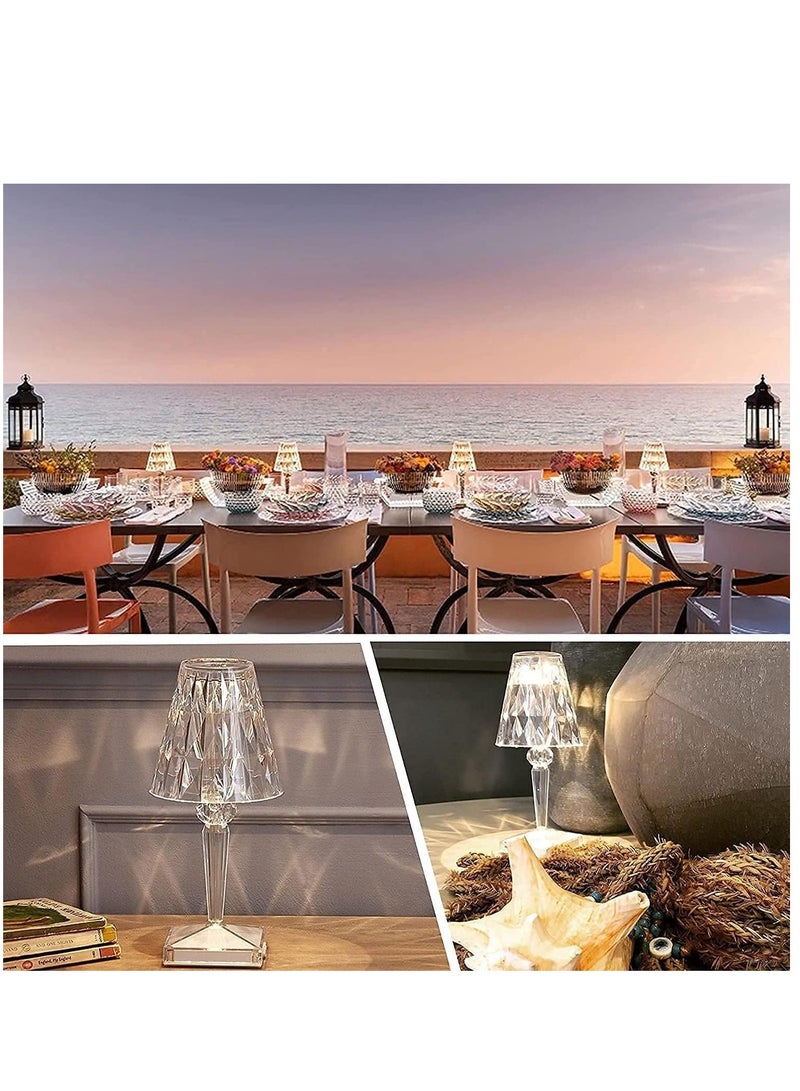 ELTRAZONE Touch Crystal Diamond Table Lamp, Romantic LED Night Light Modern Gift Relax Bedside Lamp with USB Charging Port Decoration Desk Nightstand Lamps - Image 5