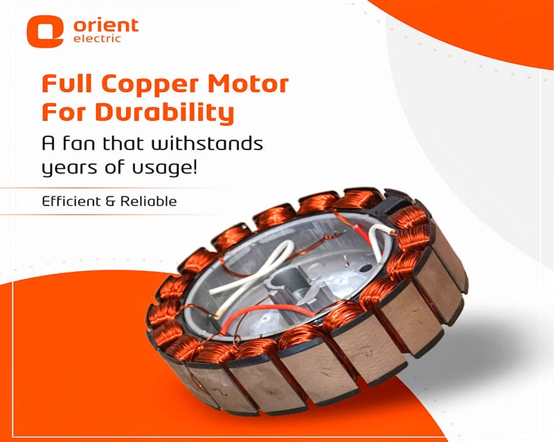 Orient Electric Rapid Air High Speed Ceiling Fan (1200mm, 48 Inch, Brown) - Image 3
