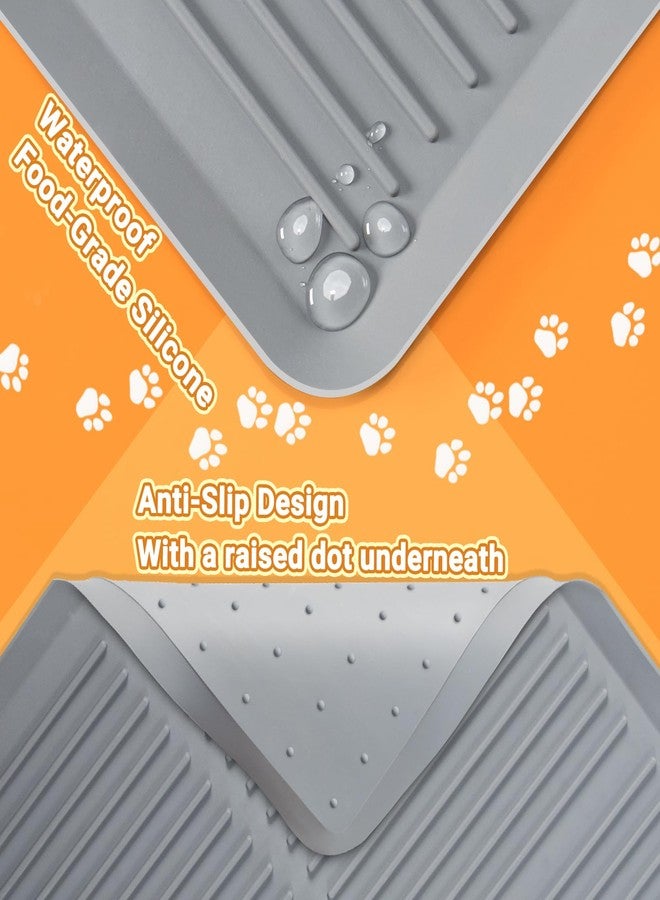 Ycozy Cat Litter Box Mat-Rubber Cat Litter Mat Waterproof Silicone Pad Kitty Litter Catcher Trapping Mat Easy Clean (27'' x 20") - Image 3