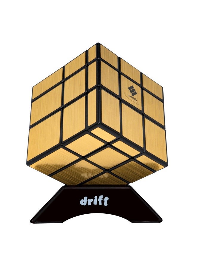 Cubelelo Cubelelo Drift Mirror Golden Cube with Stand | High-Performance Speed Cube | Smooth Turning & Durable for Beginners & Pros for Kids & Adults - Image 1