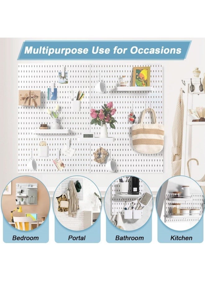 GGEROU - Pegboard Combination Kit, Pegboards and Accessories Modular Hanging for Wall Organizer, Crafts Organization, Ornaments Display, Nursery Storage, Peg Board, PegBoard Organizer for Home, Office, Black - Image 1