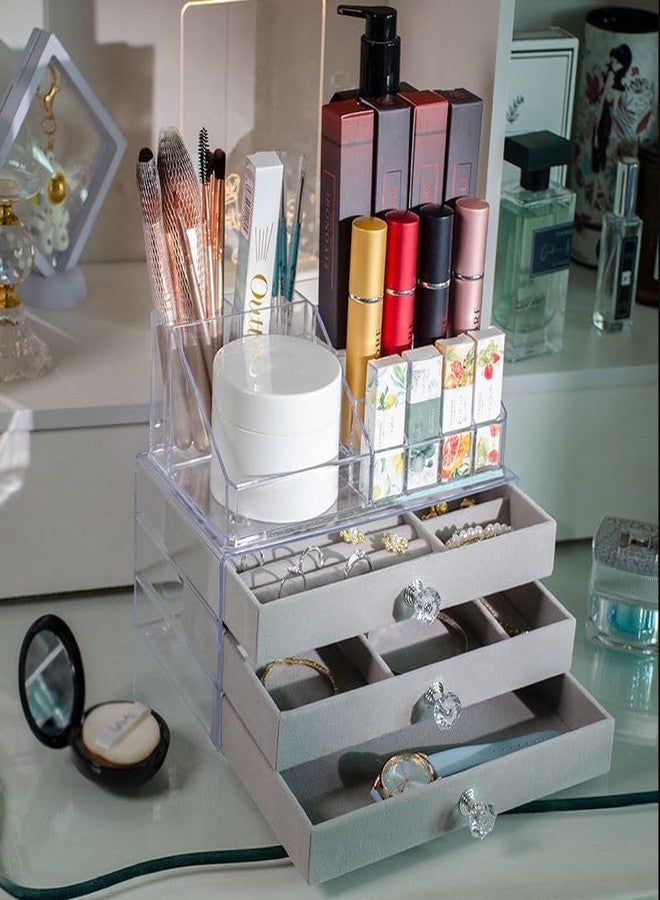 Azelf Acrylic Jewelry Case For Jewelry Ring Necklace Organizer make up organizer with drawers Elegant Look Luxurious View - Image 1