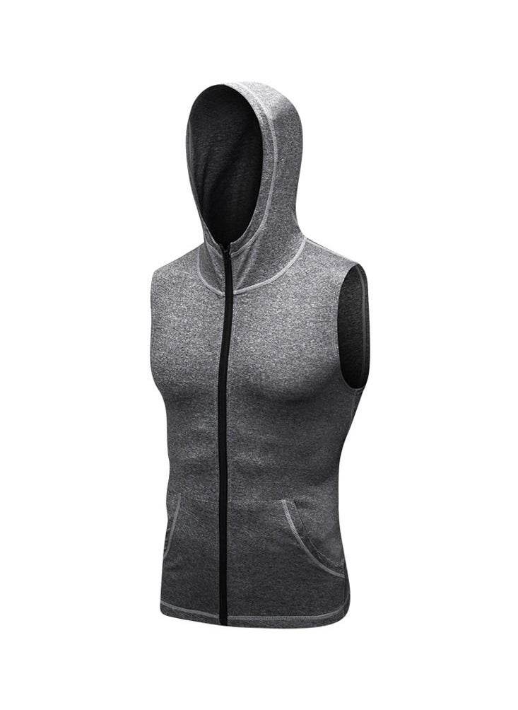 Loquat Men Quick Dry Breathable Elastic Coat Grey  - Image 1