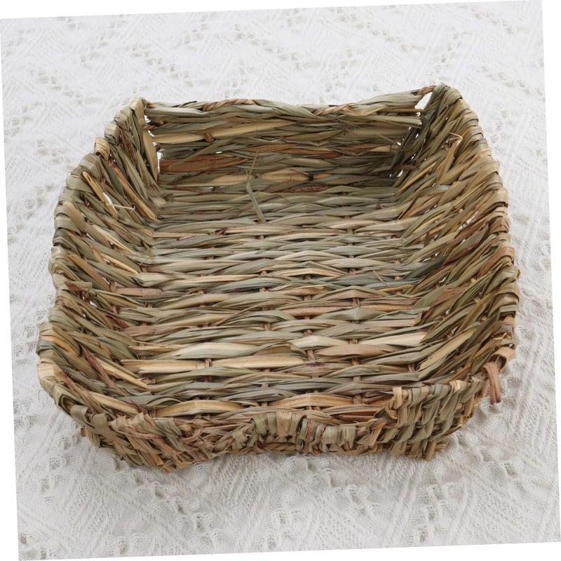 Angoily 3pcs Hay Bedding Pet Grass Bed Cave for Rabbits Chinchillas Guinea Pigs - Image 5