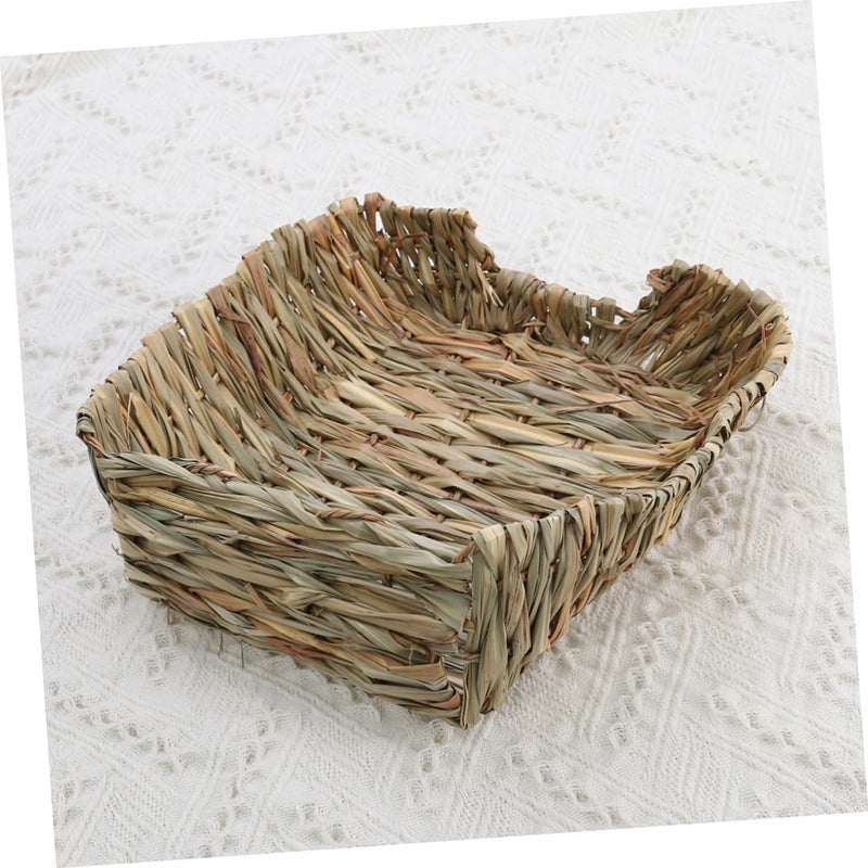 Angoily 3pcs Hay Bedding Pet Grass Bed Cave for Rabbits Chinchillas Guinea Pigs - Image 4