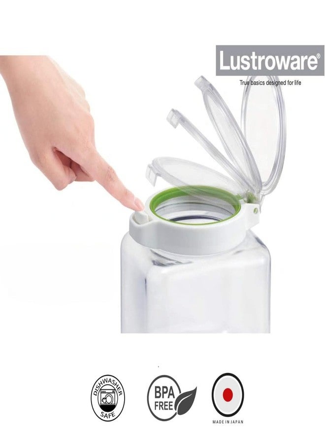 Lustroware 3 Pack, Airtight Dry Food Storage Container Set, Crystal Clear Body, BPA Free Kitchen Pantry Organization Canisters, Dishwasher Safe, Made in Japan (64 oz) - Image 2