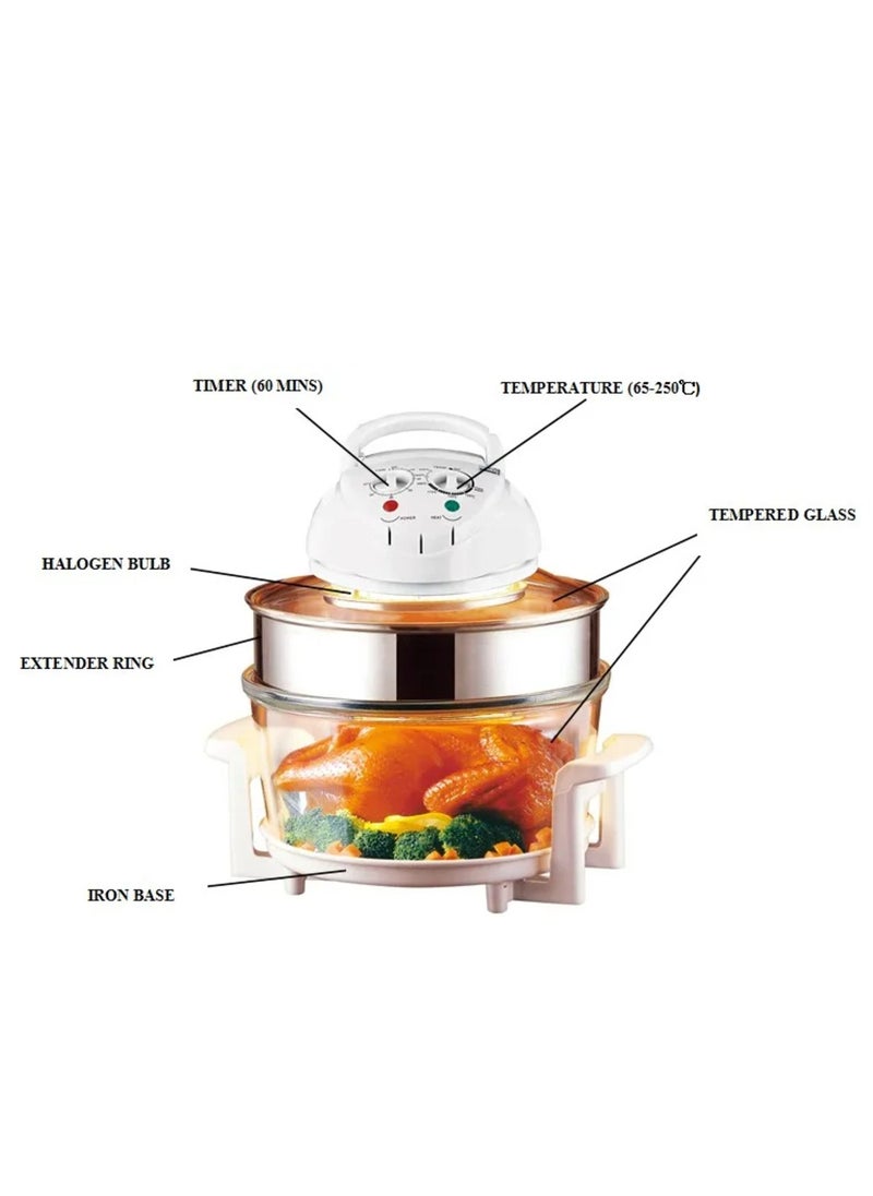 Commercial Smart Oil-Free Electric Baking Oven - Portable Air Oven for Pizza, Chicken, Bread, and More, Halogen Convection for a Healthier Lifestyle