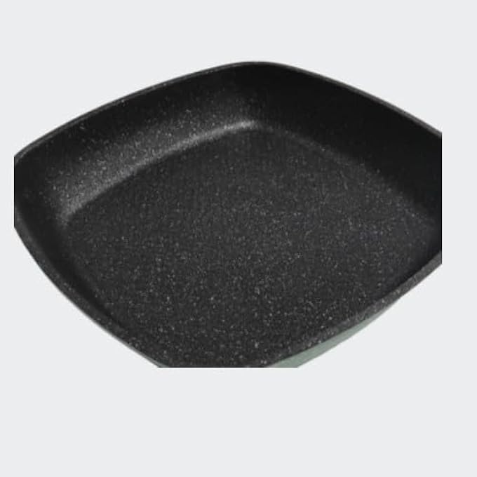 ECVV Nonstick Grill Pan For Stove Tops  Square Grill Skillet Compatible With All Stovetops  Gas Electric  Induction  26Cm - Image 3