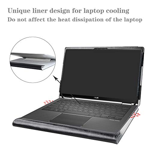 Alapmk Protective Case for ASUS Q326FA/VivoBook S13 S333JA 13.3" &case for HP Elite Dragonfly/Envy 13 13-baXXXX/Envy x360 13 13-ayXXXX 13-bdXXXX/EliteBook x360 1030 G7 Laptop,Black - Image 4