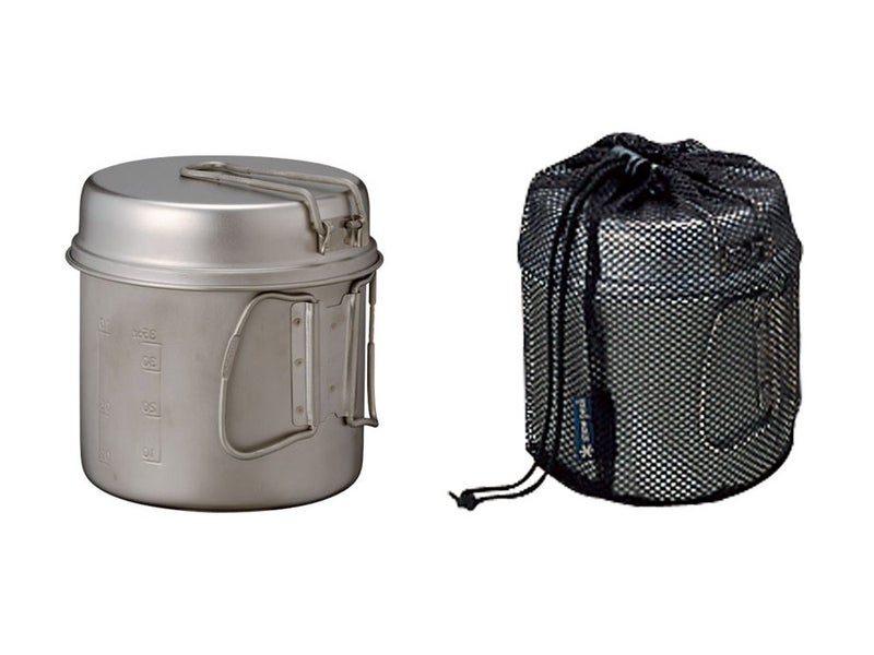 Snow Peak Trek Series Backpacking/Camping Cookware Sets, Trek 1400 Pot & Pan, 47.3 fl oz - Image 4