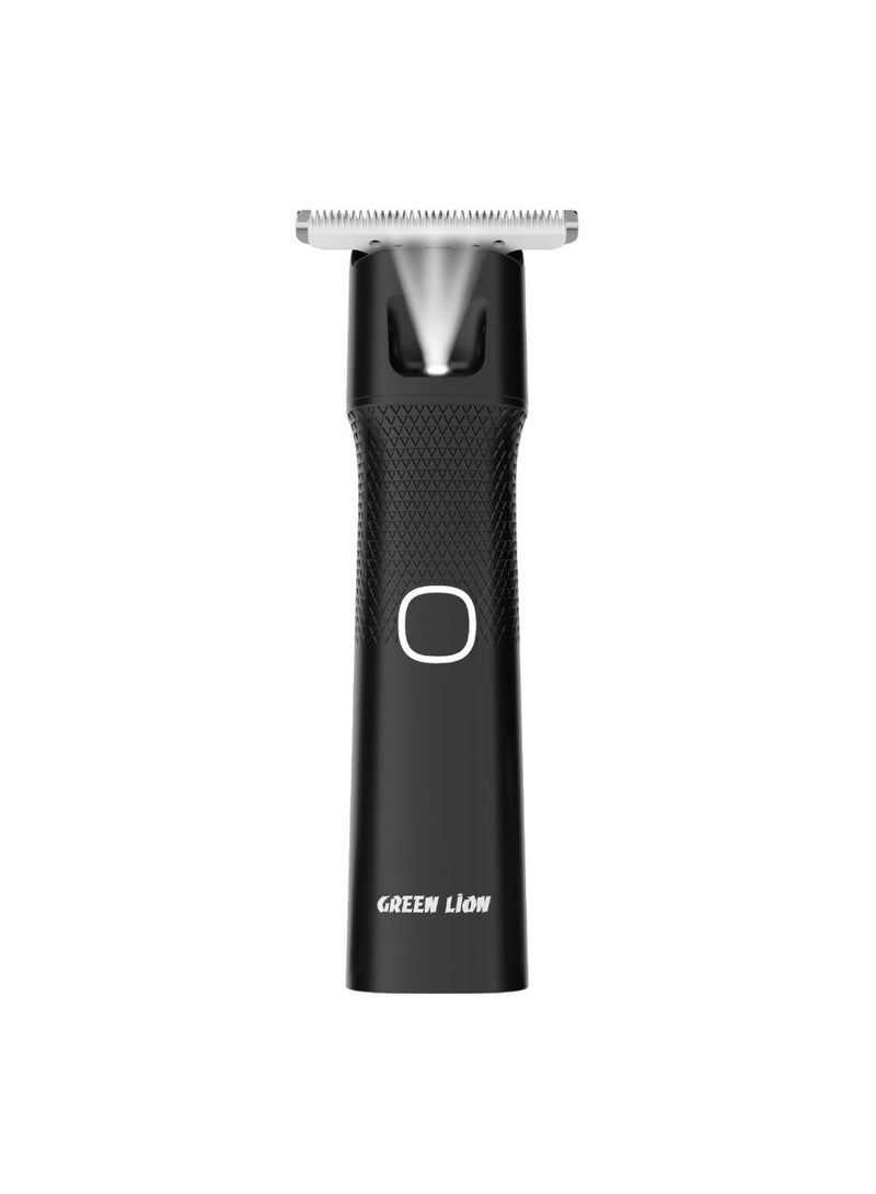 GREEN LION 3 in 1 Body Trimmer / Type-C Charging / 1200mAh Battery Capacity / 90 Minutes Working Time / Built in LED Light / Convertible Head / 55mm Ultra-Wide Knife / Body Hair Scissors / Nose Hair - Black - Image 4