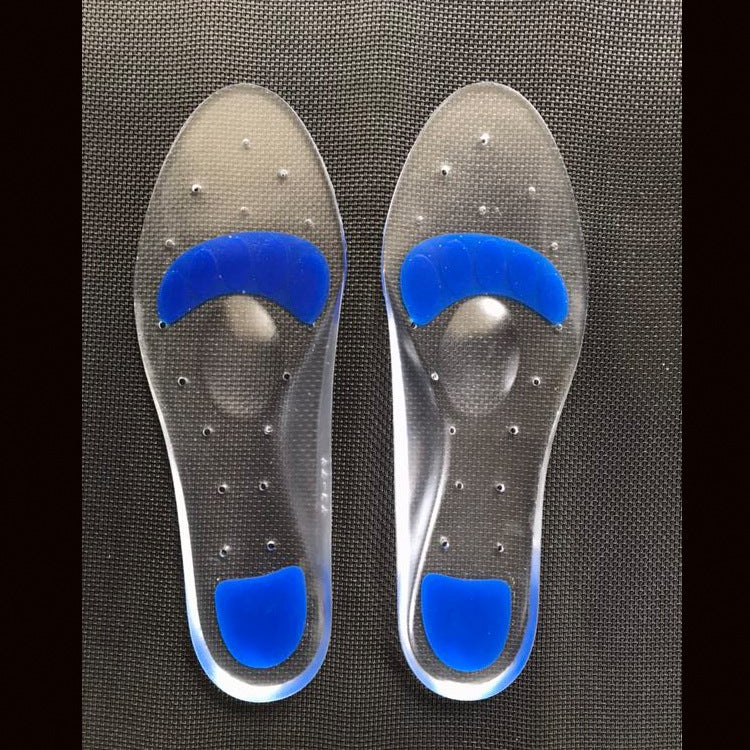 New Silicone Insoles Thick Shock-Absorbing Soft Full-Pad Arch Support White