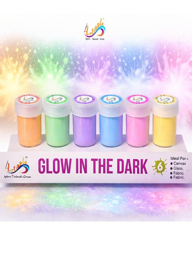 Artiggle Acrylic Color -Glow In Dark | Radium Paint| Non Toxic Acrylic Paint| DIY Paint | Birthday Gift For Age 5 To All |6 Shades 20Ml Each, Multi - Image 2