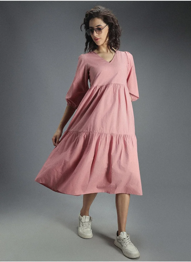 HIGH STAR Women Pink Dress