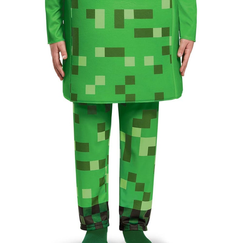 Disguise Creeper Deluxe Minecraft Costume, Green, Small (4-6) - Image 4