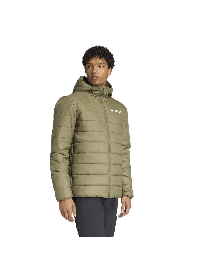 Adidas Mt Ess Pad Ho J Green Hiking Jackets For Men XS  - Image 4