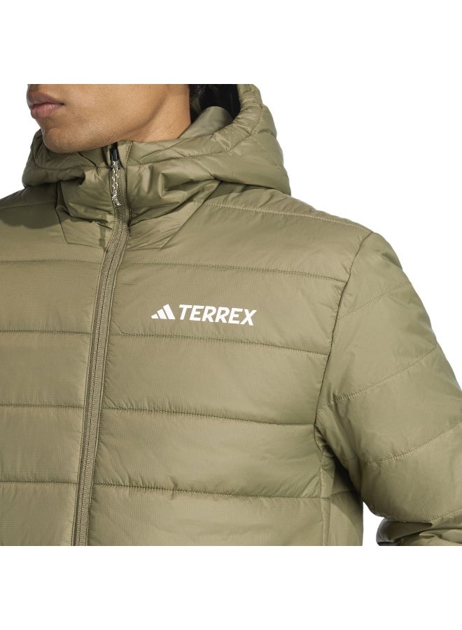 Adidas Mt Ess Pad Ho J Green Hiking Jackets For Men XS  - Image 5