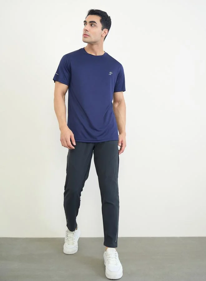 Styli Active Men Reflective Detail Regular Fit Active T-Shirt