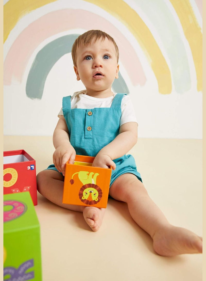 DeFacto Regular Fit Short Sleeve T-Shirt & Strappy Dungarees Set - Image 1