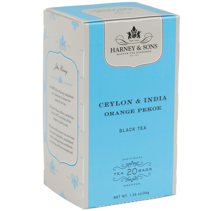 Harney & Sons Black Tea, Orange Pekoe, 20 Tea Bags - Image 1