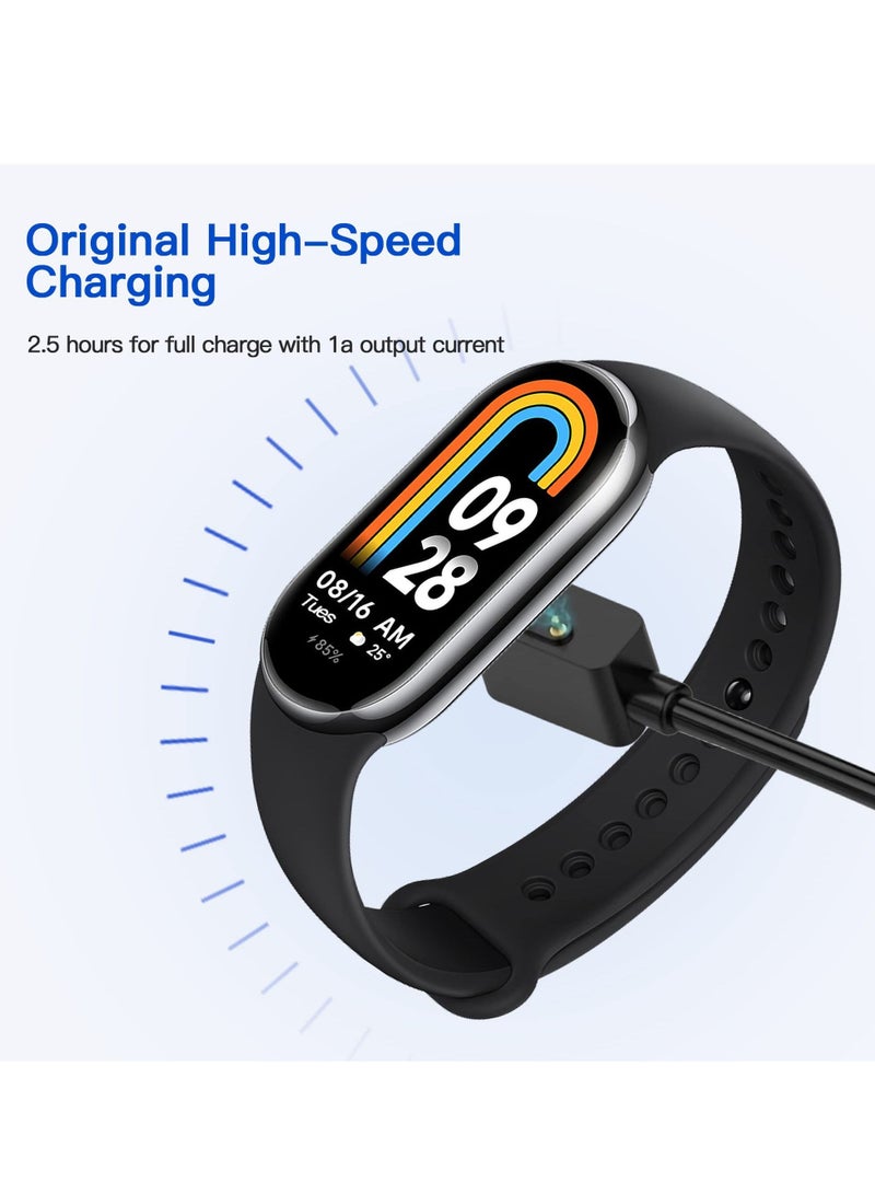 USB Charger, Cable Compatible with Xiaomi Mi Band 8, Smartwatch Replacement USB Charger Adapter Charge Cord Charging Dock Compatible for Mi Band 8 Activity Fitness Tracker - Image 2