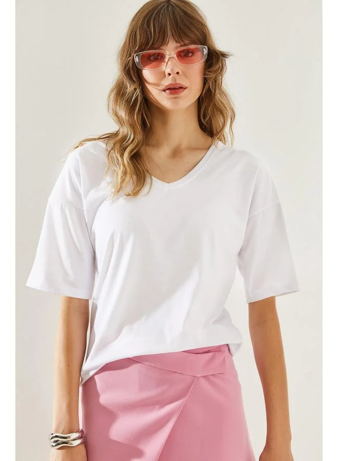 Ginger Basics V Neck Relaxed Fit T-shirt