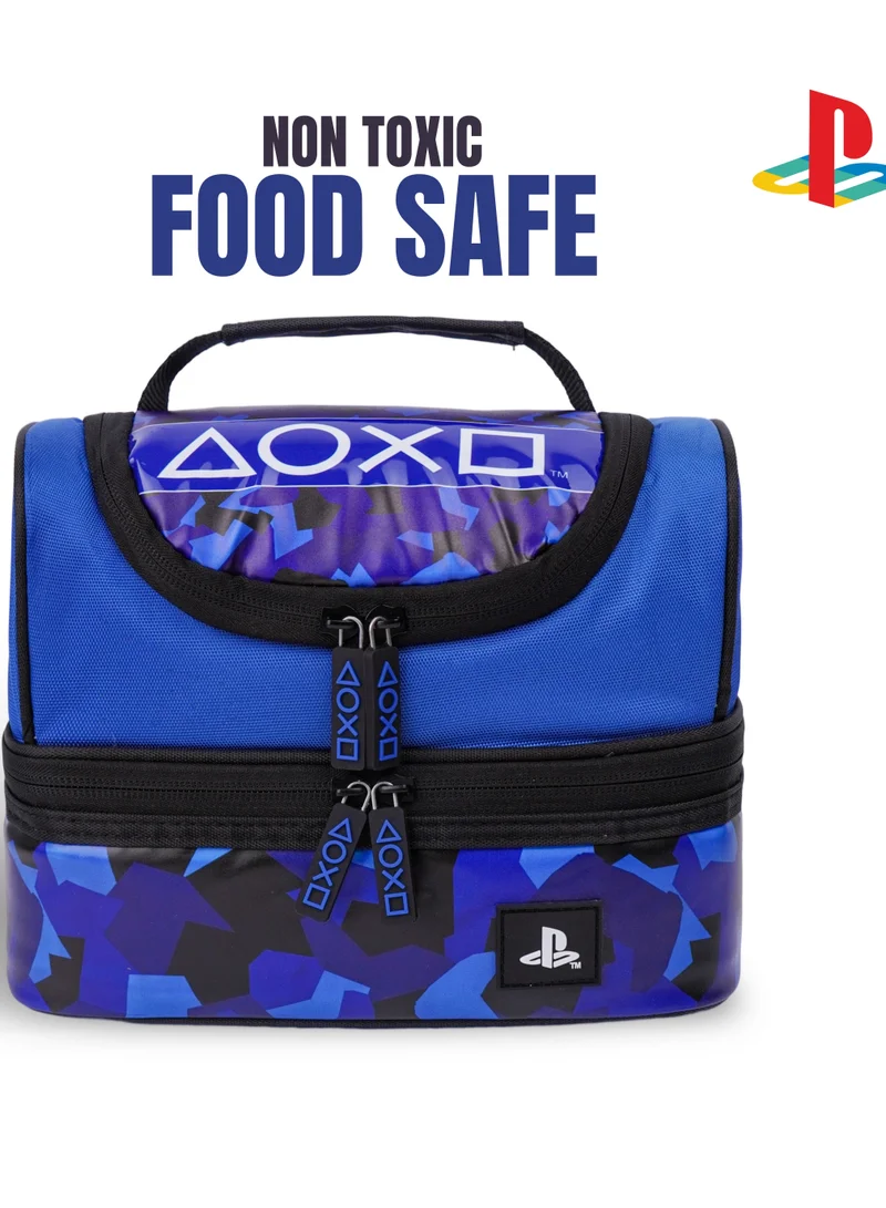 PlayStation Sony Plastation Play In Camo Dual Compartment Lunch Bag