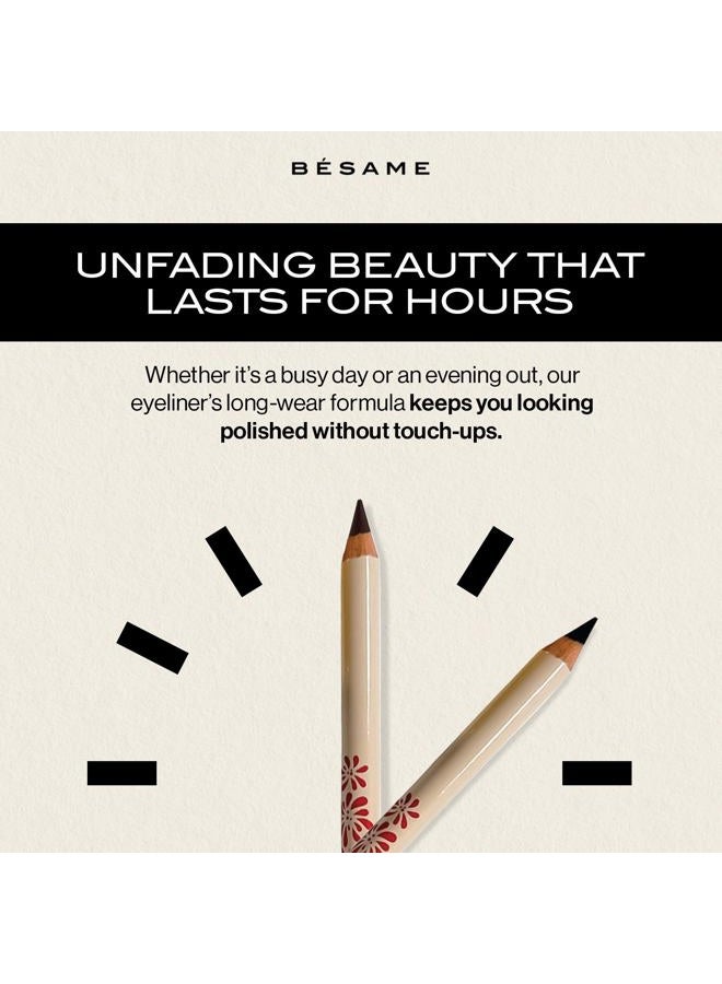 AVERY BESAME MasterLiner Pencil Black – Matte Black Eyeliner, Vintage-Inspired Gluten-Free Eye Liner Pencil for Bold, Precise Lines and Easy Application - Image 5