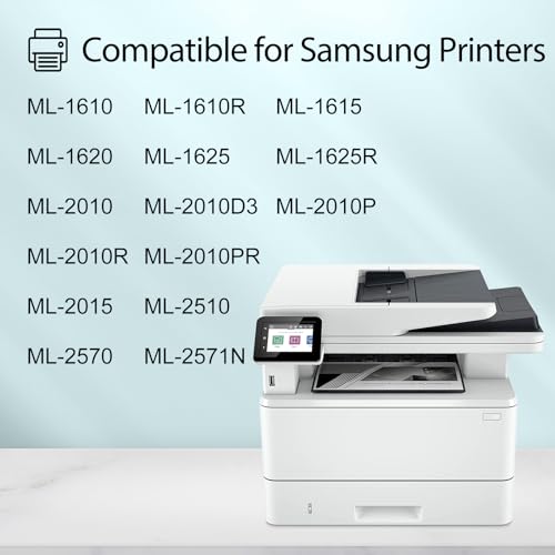 greencycle 1 Pack ML2010 ML1610 ML-2010 Black Toner Cartridge Replacement Compatible for Samsung ML-1610 ML-1610R ML-1615 ML-2010 ML-2010D3 ML-2571N Laser Printer - Image 2