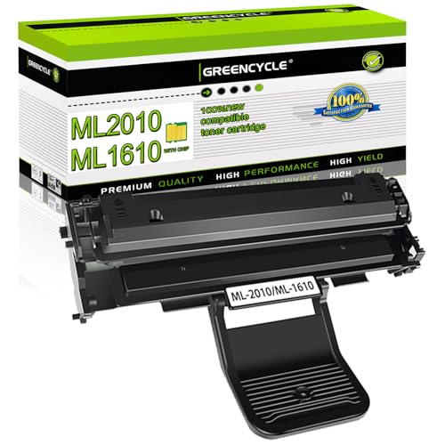 greencycle 1 Pack ML2010 ML1610 ML-2010 Black Toner Cartridge Replacement Compatible for Samsung ML-1610 ML-1610R ML-1615 ML-2010 ML-2010D3 ML-2571N Laser Printer - Image 1