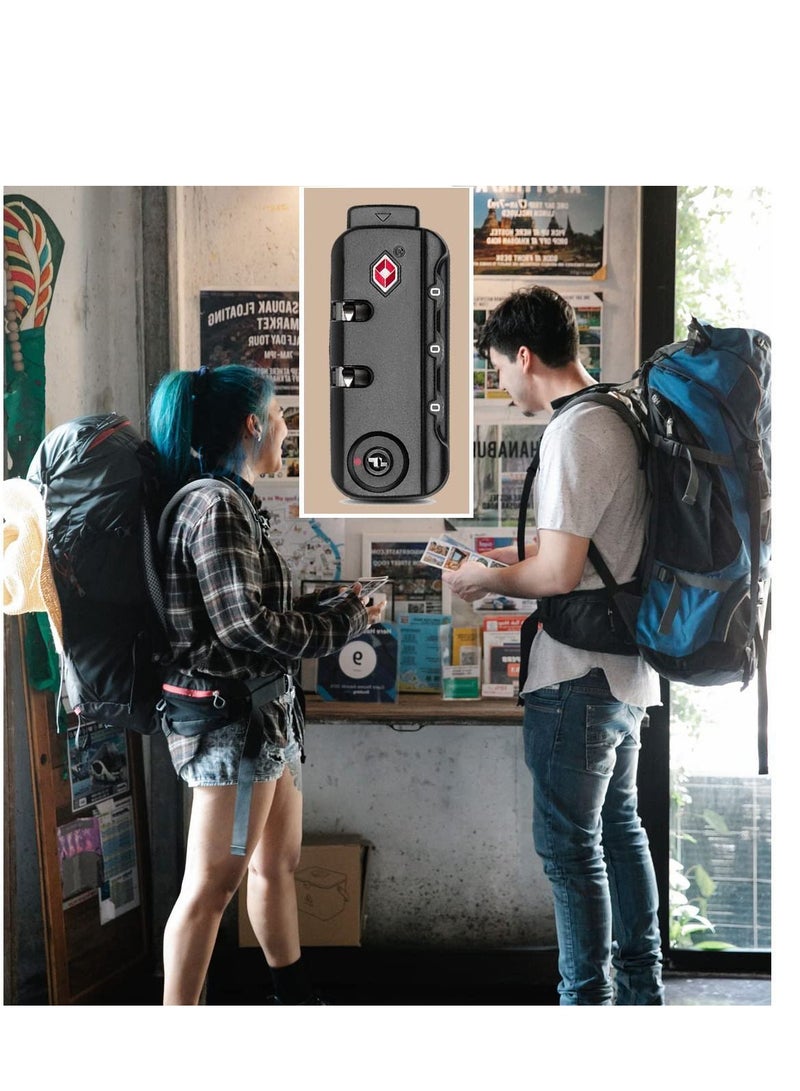 Y&D TSA007 Security Lock Padlock Luggage Travel and 3 Digits Self Setting A Variety of Different Combinations Bag Code - Image 2