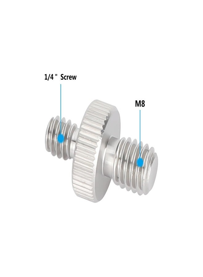 CAMVATE M8 Male to 1/4"-20 Male Stainless Steel Screw Adapter (5-Pack) - 3451 - Image 3